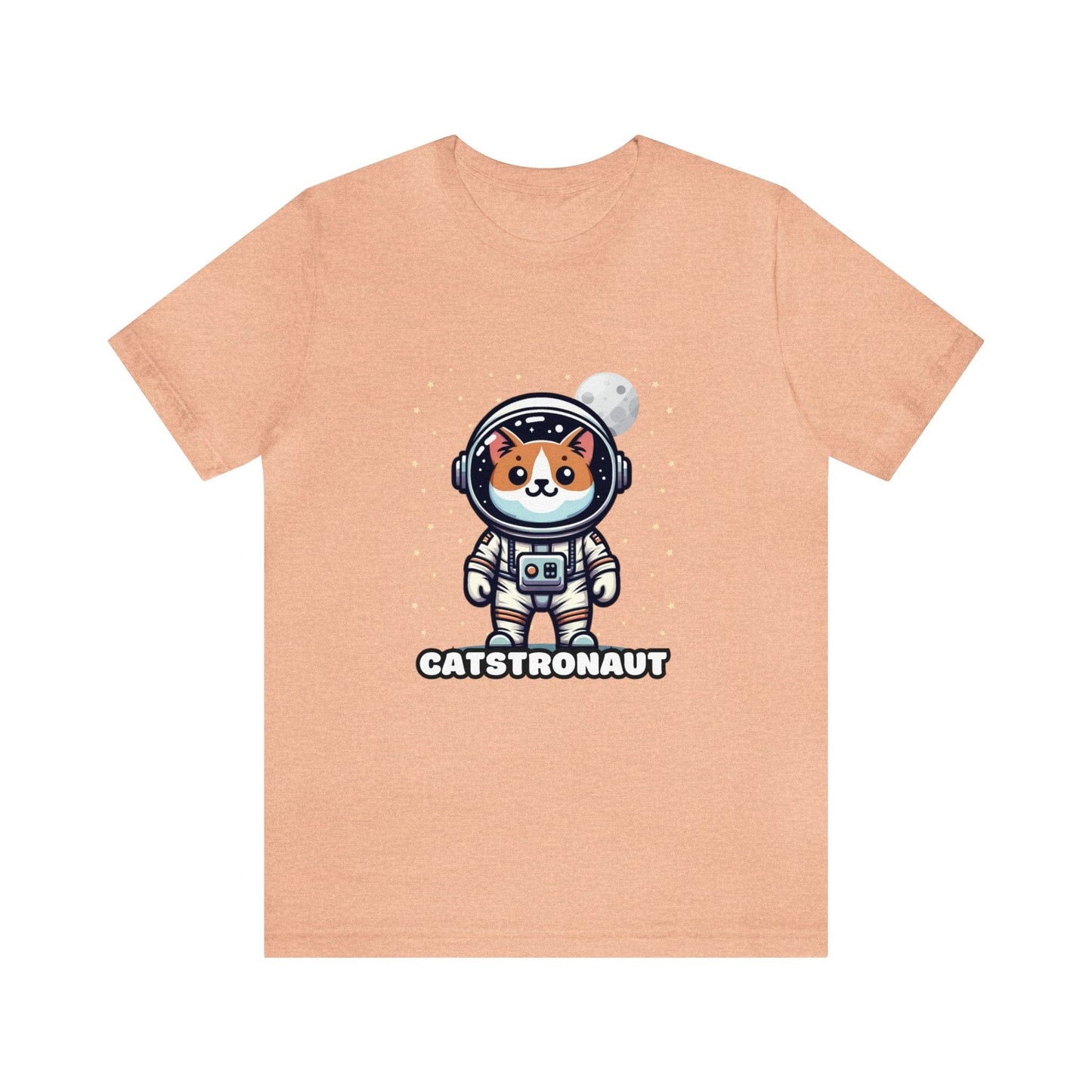 US - Catstronaut - Cat T-shirt Peach / S