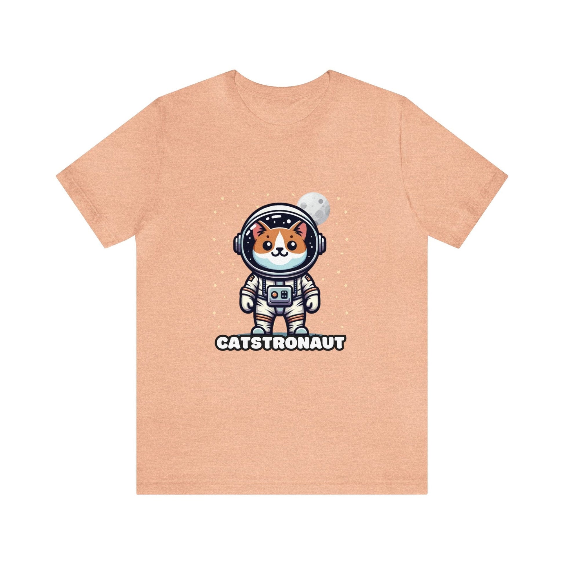 US - Catstronaut - Cat T-shirt Peach / S