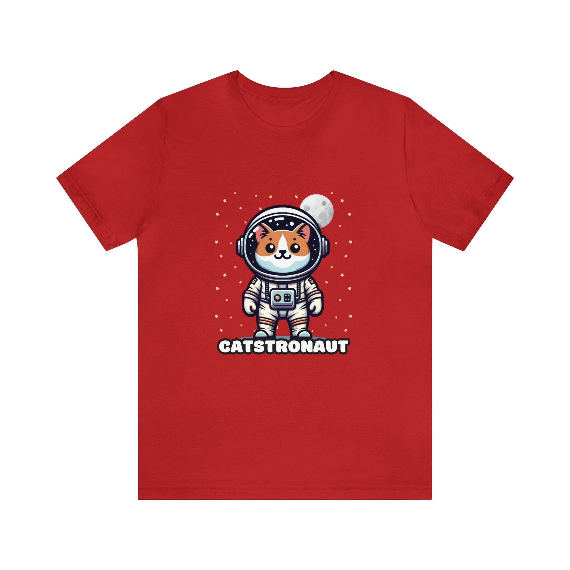 US - Catstronaut - Cat T-shirt Red / XS