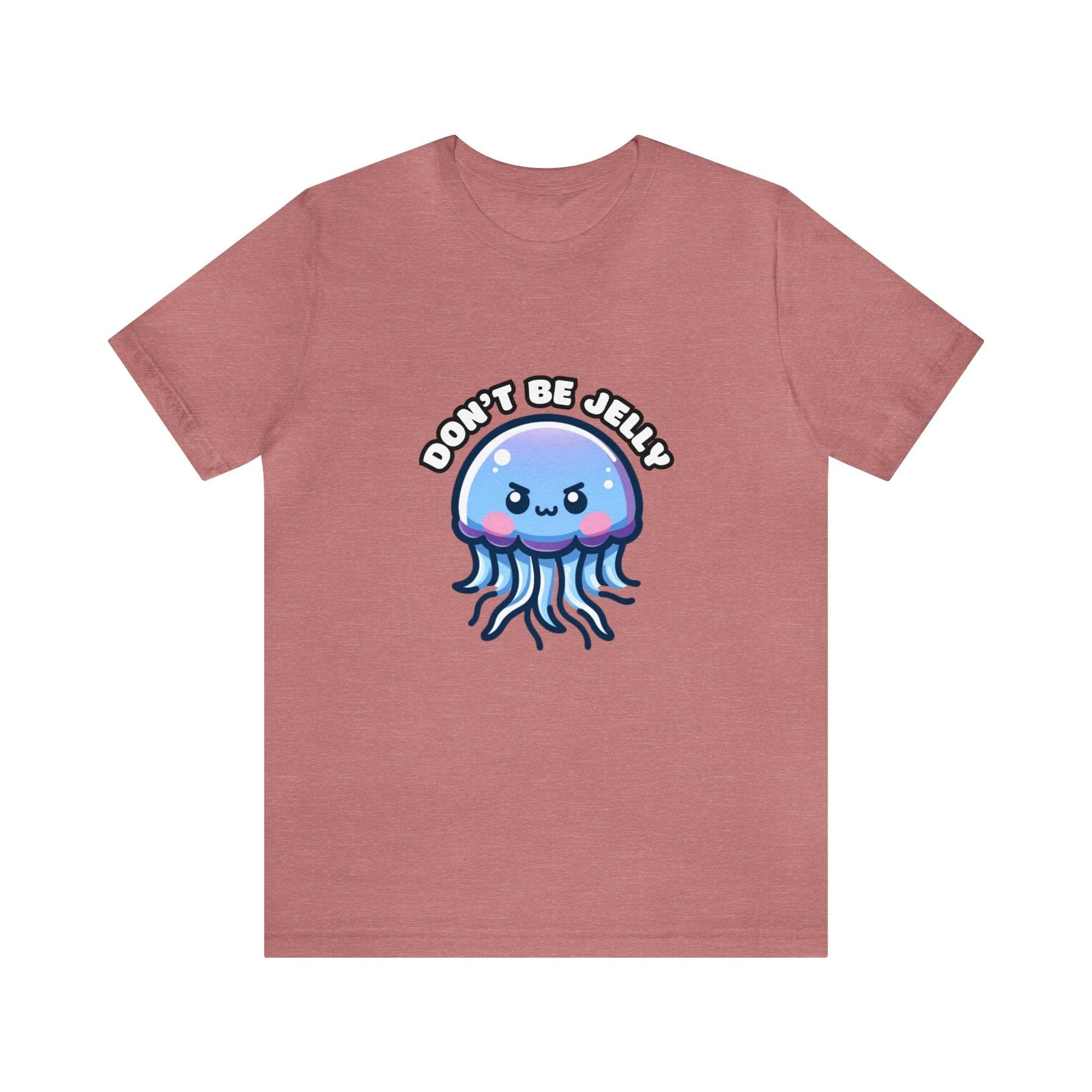 US - Don't Be Jelly - Jellyfish T-shirt Heather Mauve / S