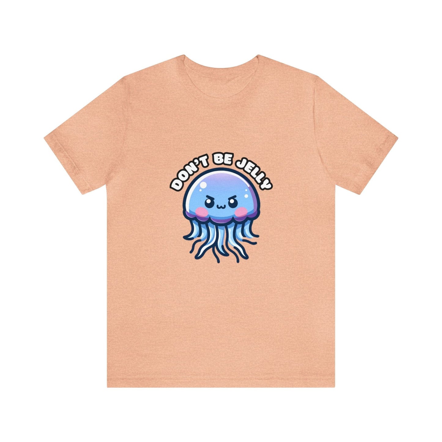 US - Don't Be Jelly - Jellyfish T-shirt Heather Peach / S