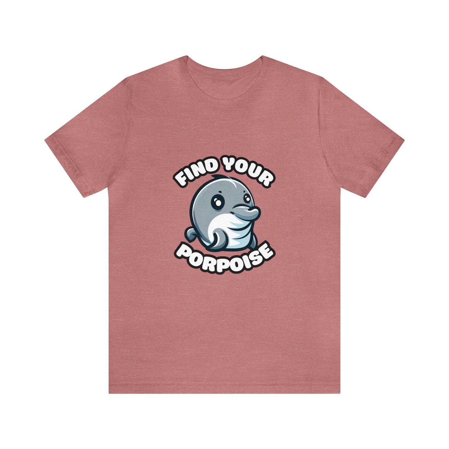 US - Find Your Porpoise - Porpoise T-shirt Heather Mauve / S