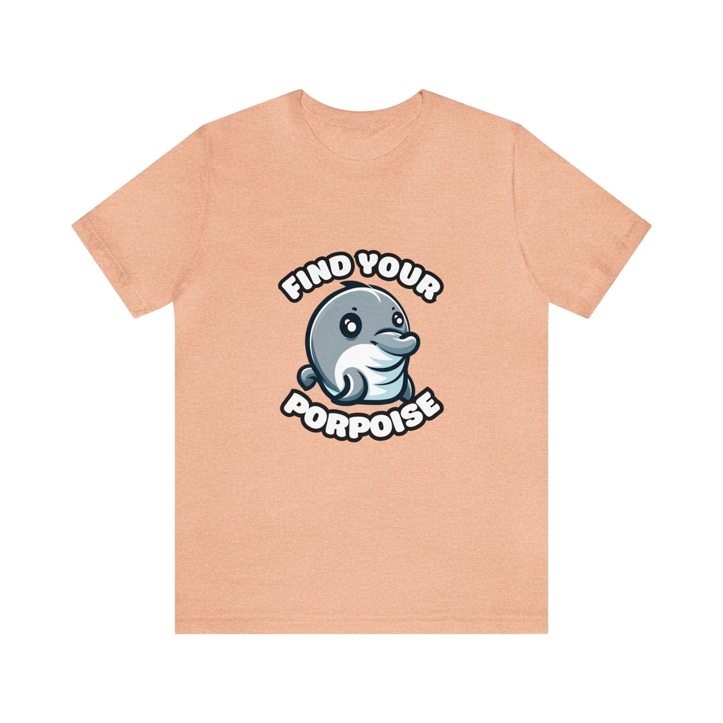 US - Find Your Porpoise - Porpoise T-shirt Heather Peach / S