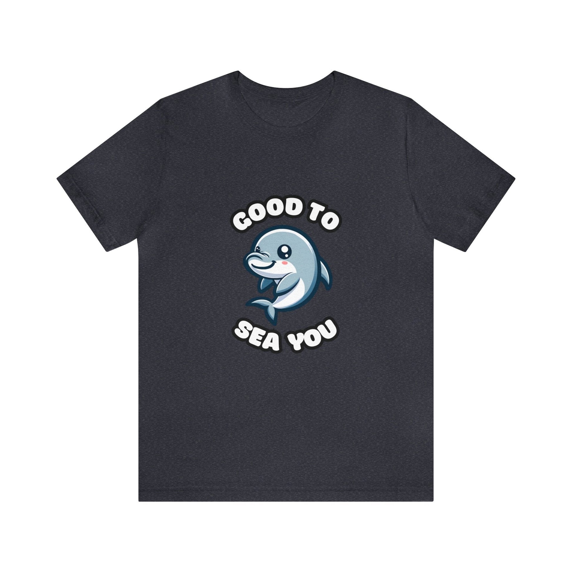 US - Good To Sea You - Dolphin T-shirt Heather Navy / XS