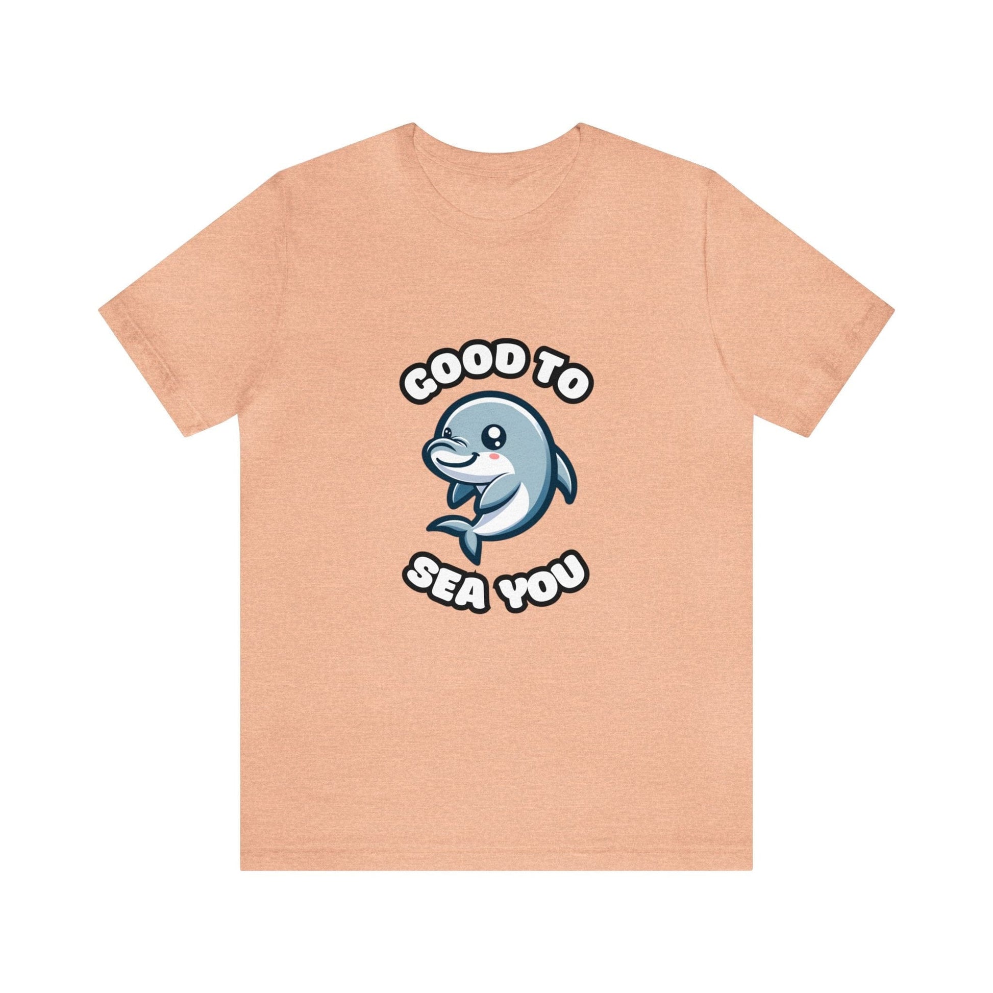 US - Good To Sea You - Dolphin T-shirt Heather Peach / S