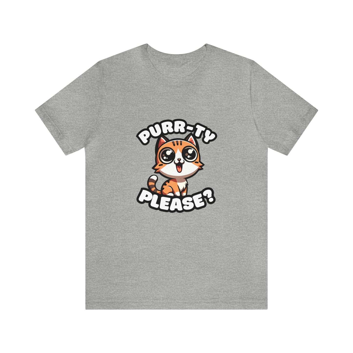 US - Purr-ty Please - Tiger T-shirt Athletic Heather / S