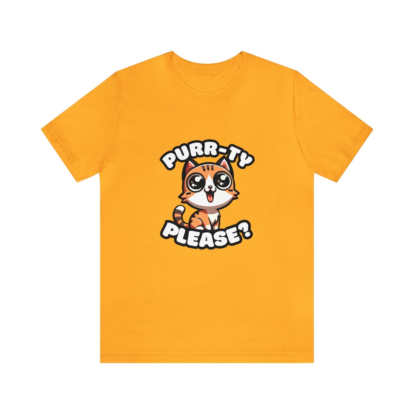 US - Purr-ty Please - Tiger T-shirt Gold / XS