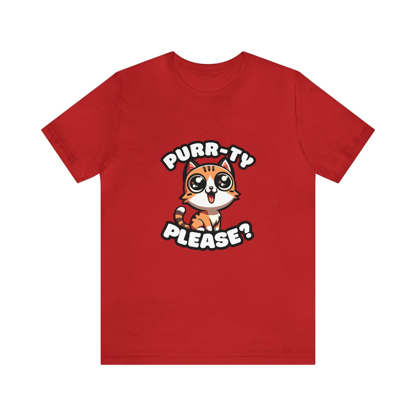 US - Purr-ty Please - Tiger T-shirt Red / XS