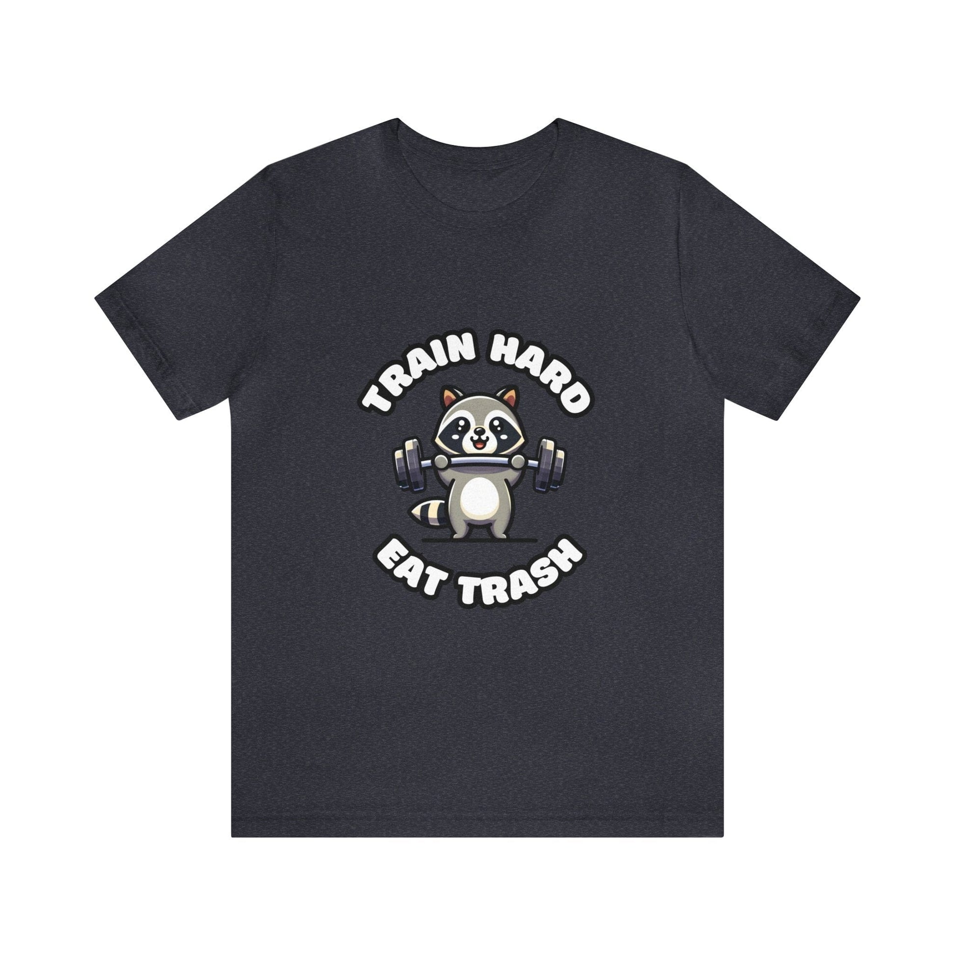 Train Hard Eat Trash - Raccoon T-shirt Heather Navy / XS