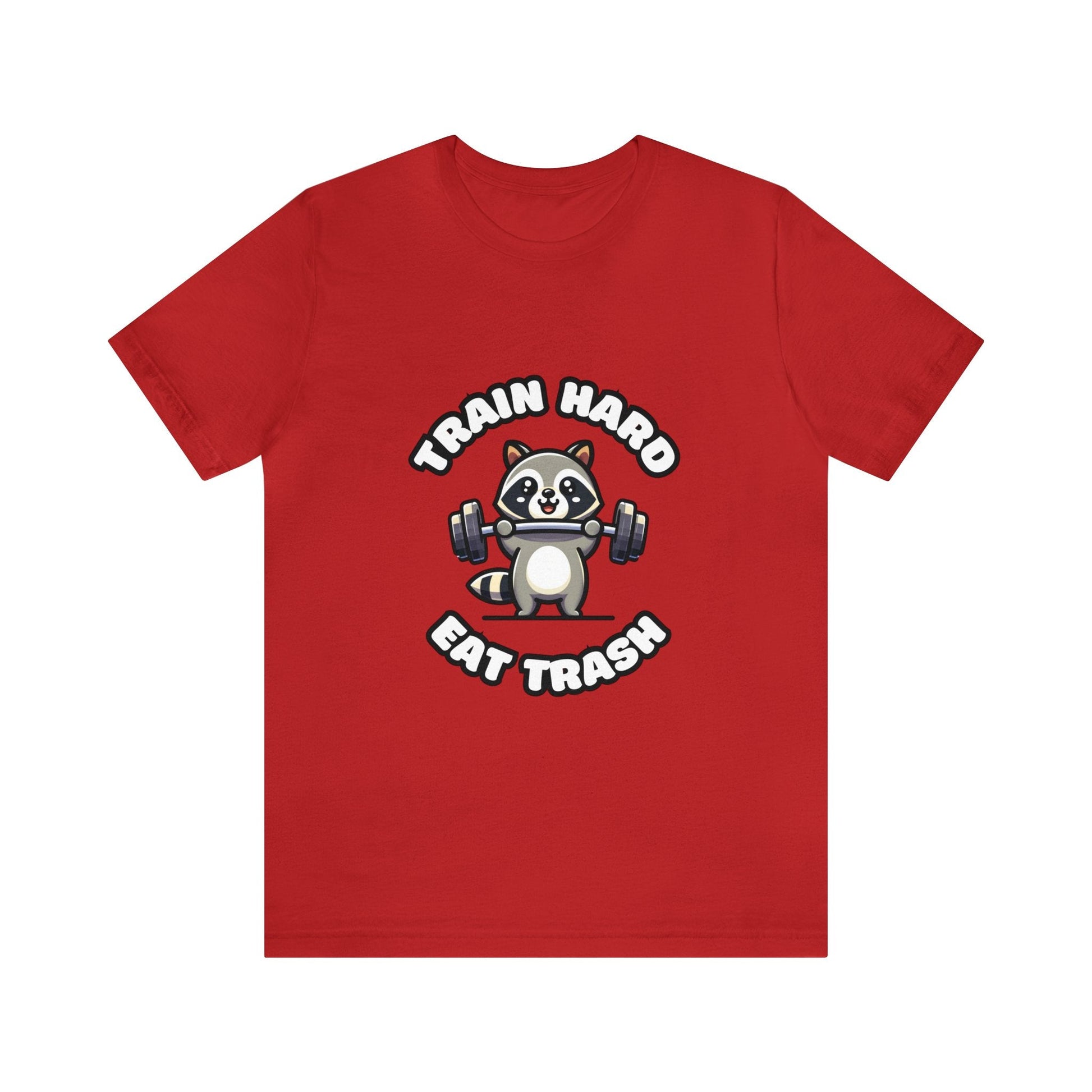 Train Hard Eat Trash - Raccoon T-shirt Red / XS