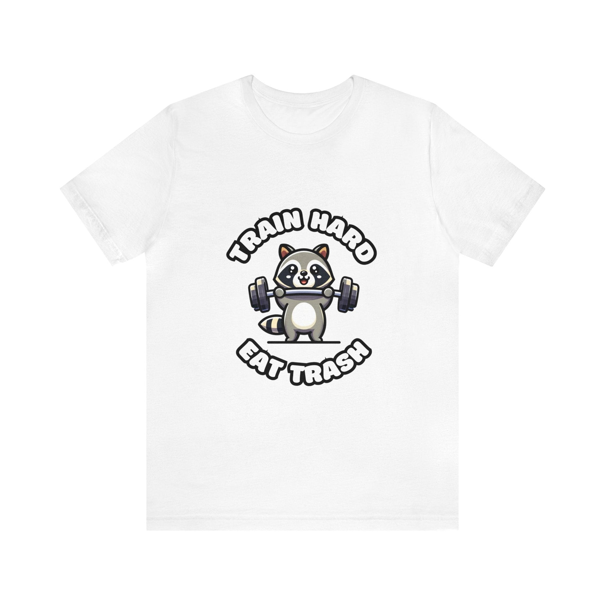 Train Hard Eat Trash - Raccoon T-shirt White / S