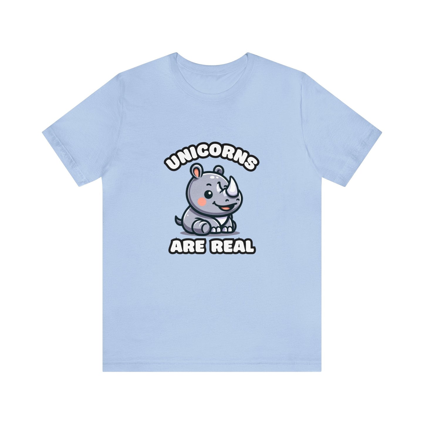 Unicorns Are Real - Rhino T-shirt Baby Blue / S