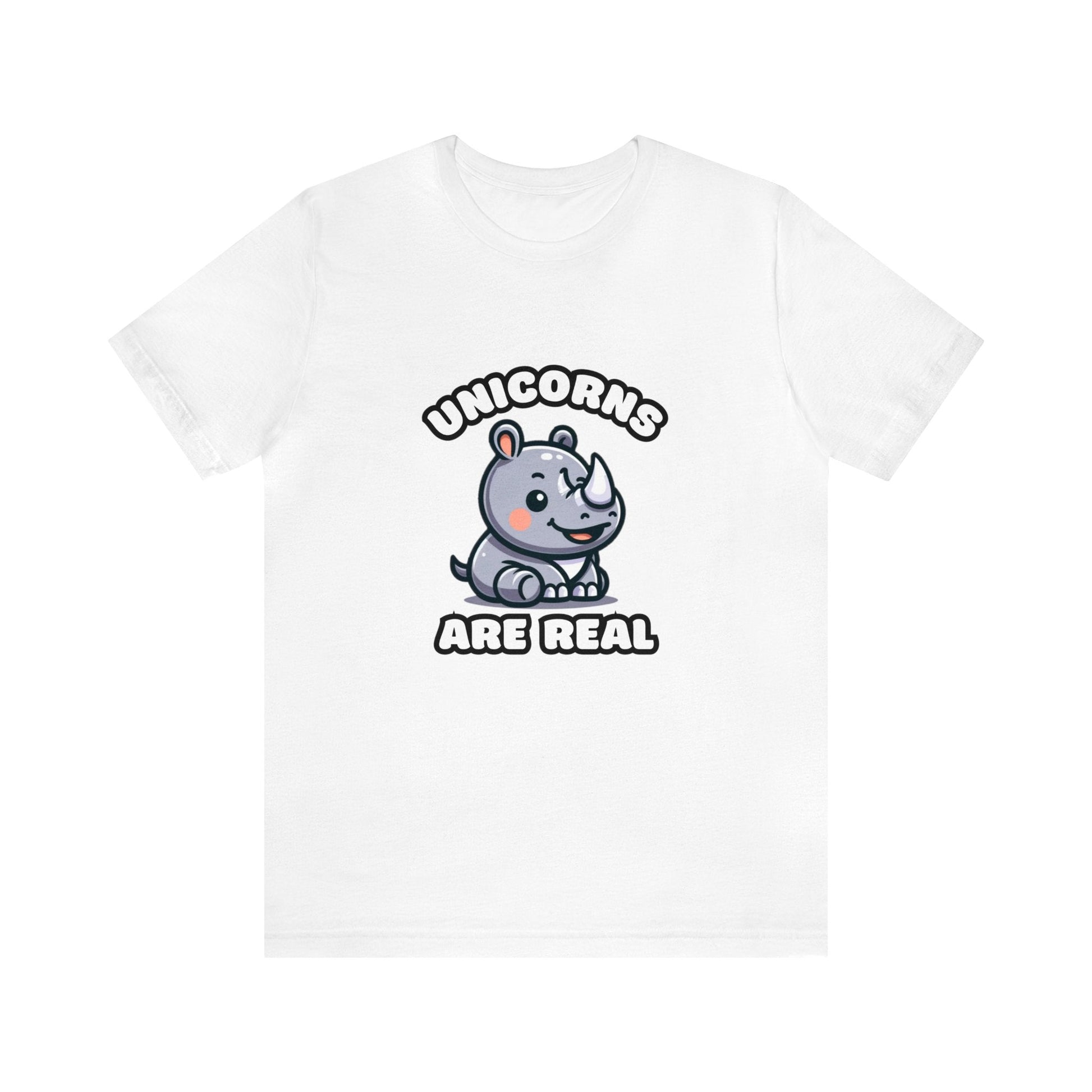 Unicorns Are Real - Rhino T-shirt White / S