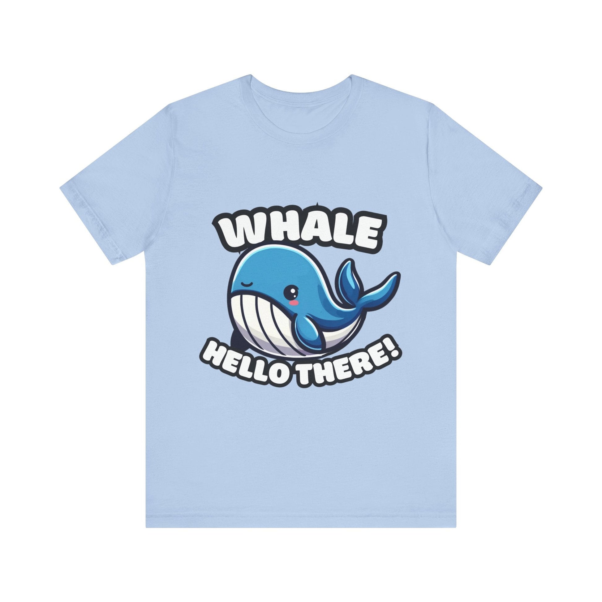 Whale Hello There - Whale T-shirt Baby Blue / S