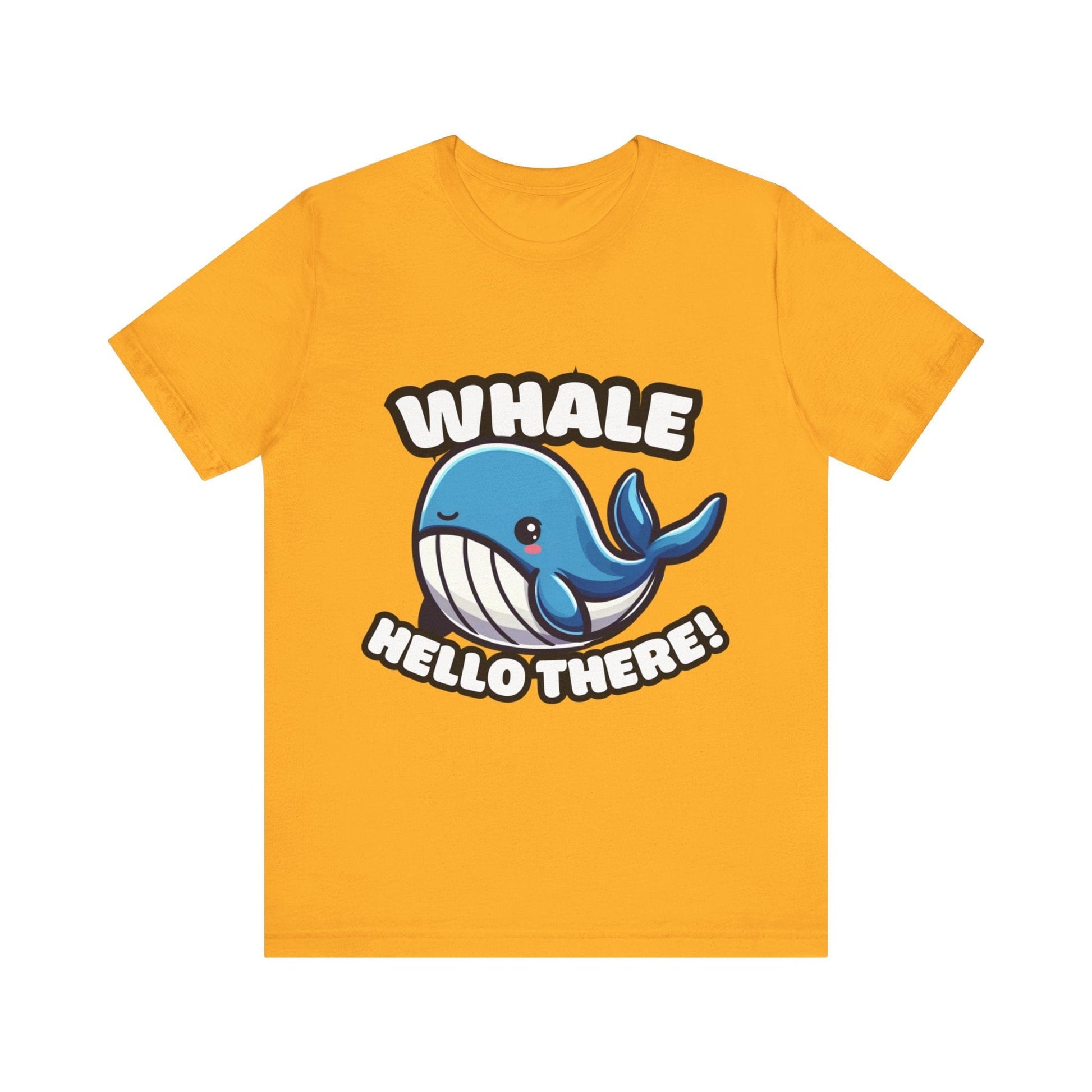 Whale Hello There - Whale T-shirt Gold / S