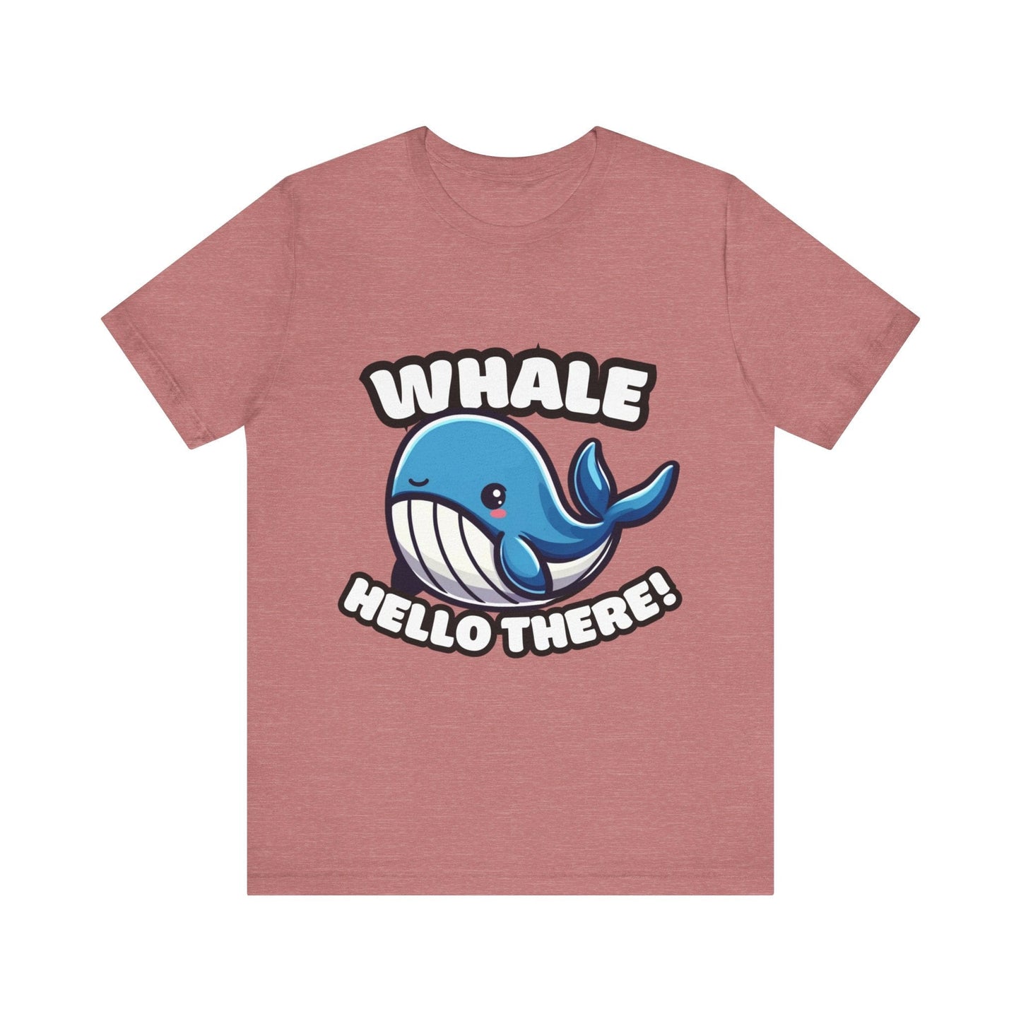 Whale Hello There - Whale T-shirt Heather Mauve / S