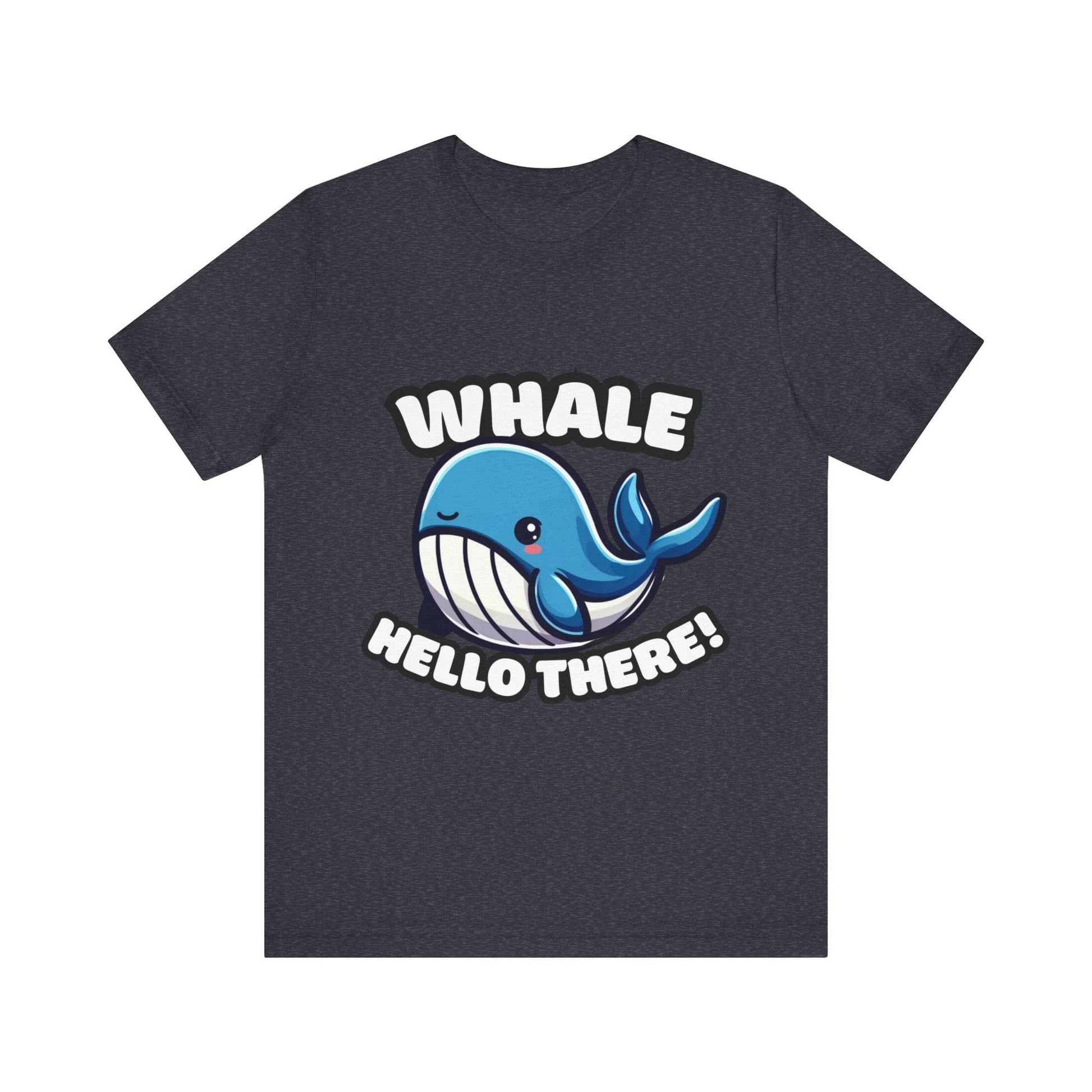 Whale Hello There - Whale T-shirt Heather Navy / S