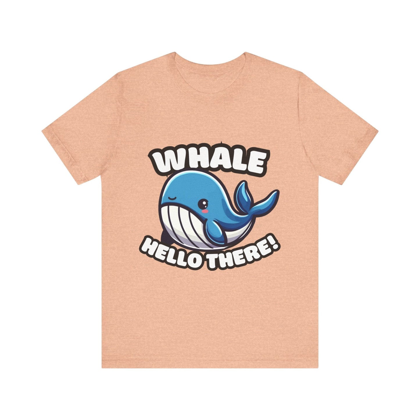 Whale Hello There - Whale T-shirt Heather Peach / S