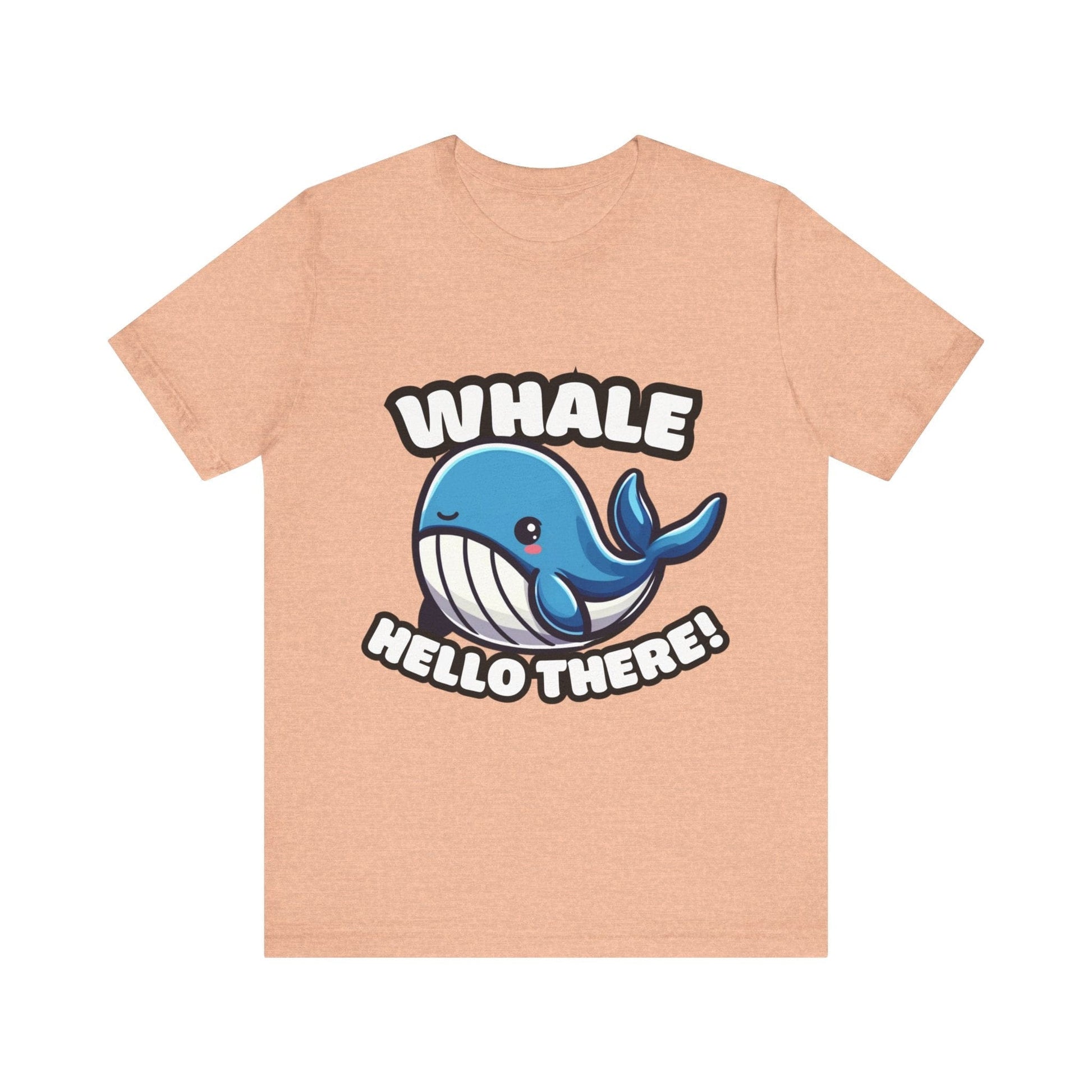 Whale Hello There - Whale T-shirt Heather Peach / S