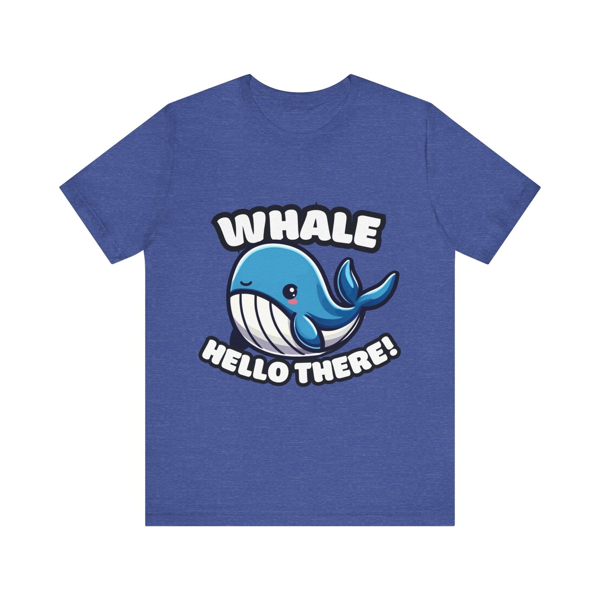 Whale Hello There - Whale T-shirt Heather True Royal / S