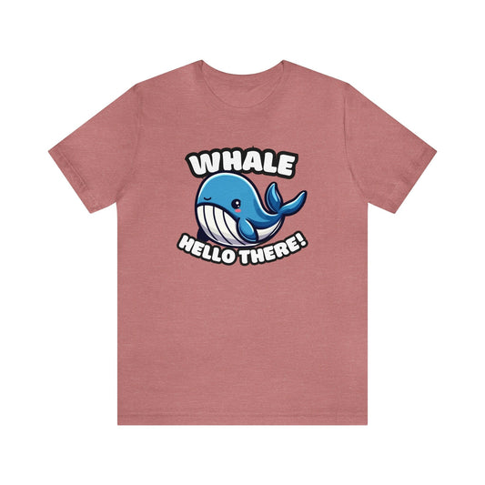 Whale Hello There - Whale T-shirt Mauve / S