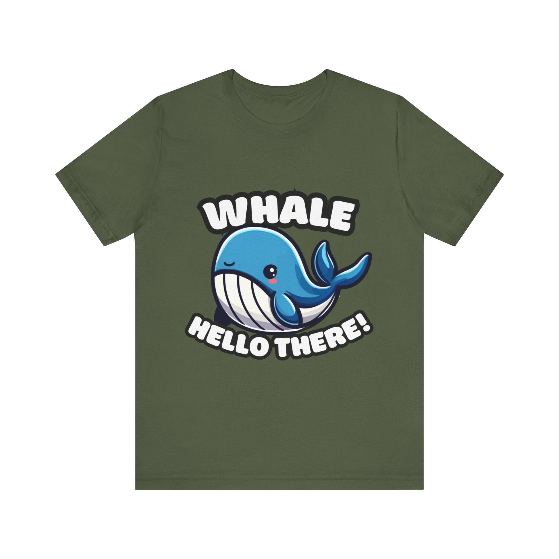 Whale Hello There - Whale T-shirt Military Green / S