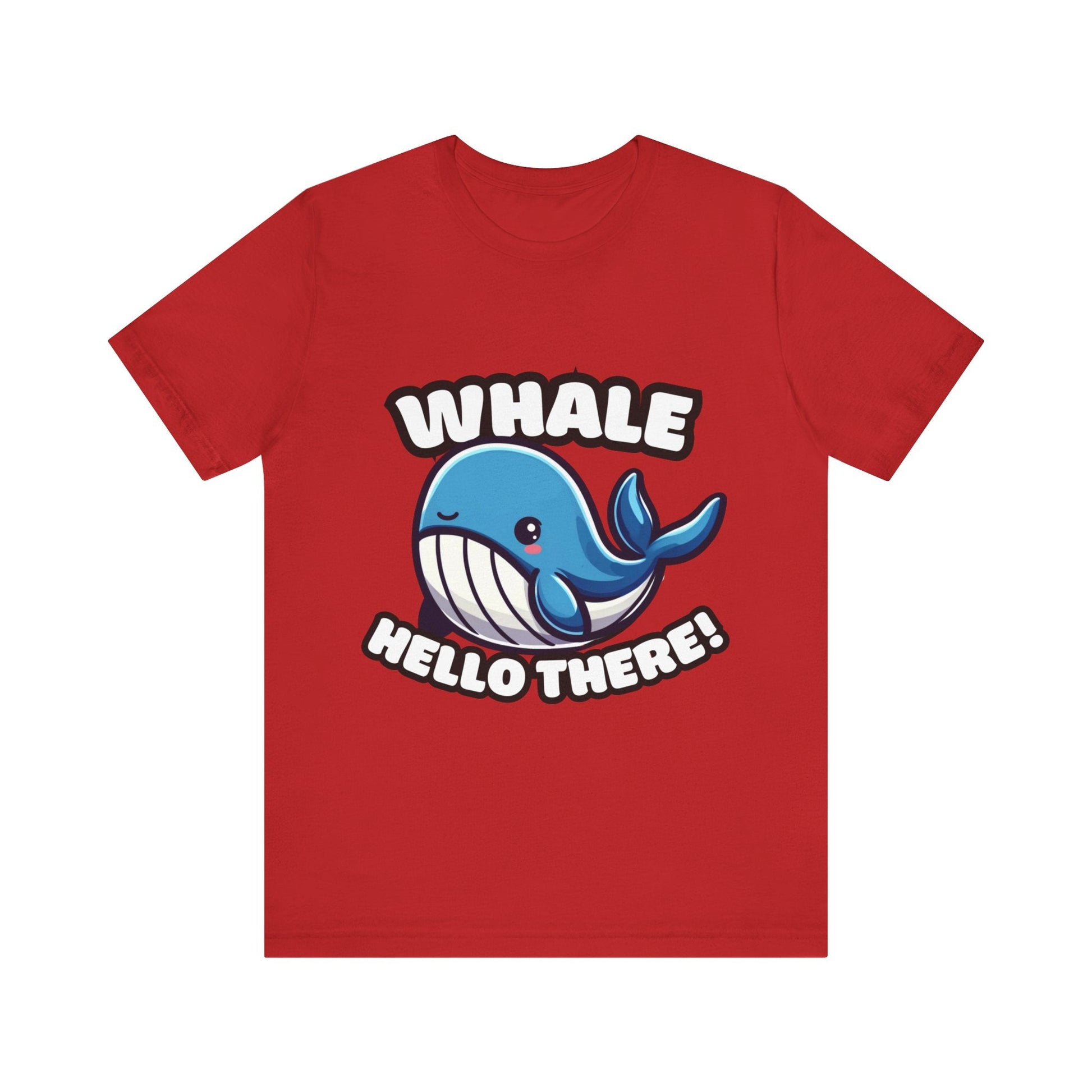 Whale Hello There - Whale T-shirt Red / S